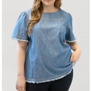 Maree Pour Toi Denim Blouse